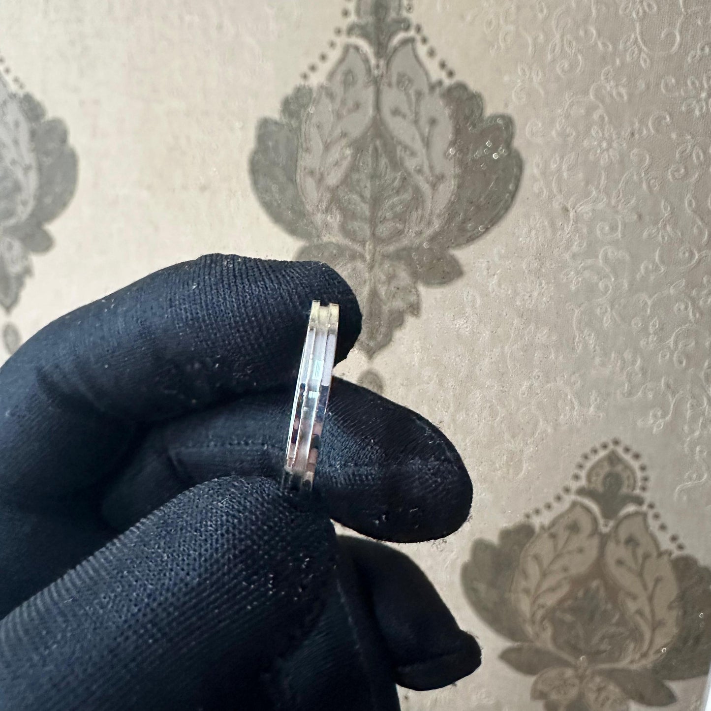 Aliança de prata 3mm com friso de 1mm